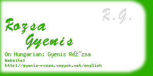 rozsa gyenis business card